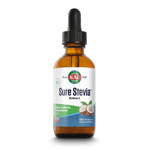 Kal Vitamins, Minerals, Herbs & More Natural Coconut Kal Sure Stevia Liquid 1.8 Oz