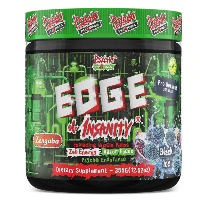 Psycho Pharma Pre-Workouts Black Ice Psycho Pharma Edge of Insanity 25 Servings