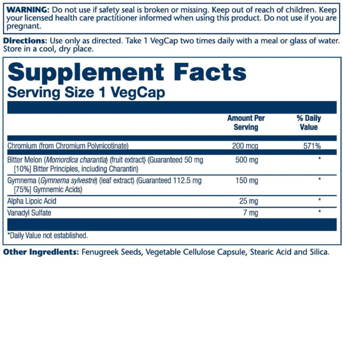 Solaray Vitamins, Minerals, Herbs & More Solaray Glucoreg 30 Capsules