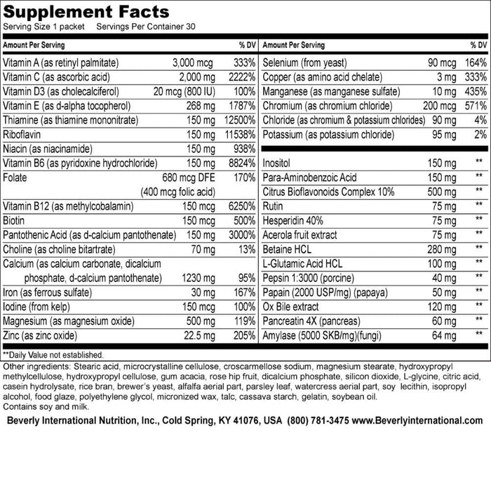 Beverly International Sports Nutrition & More Beverly International Super Pak 30 Day