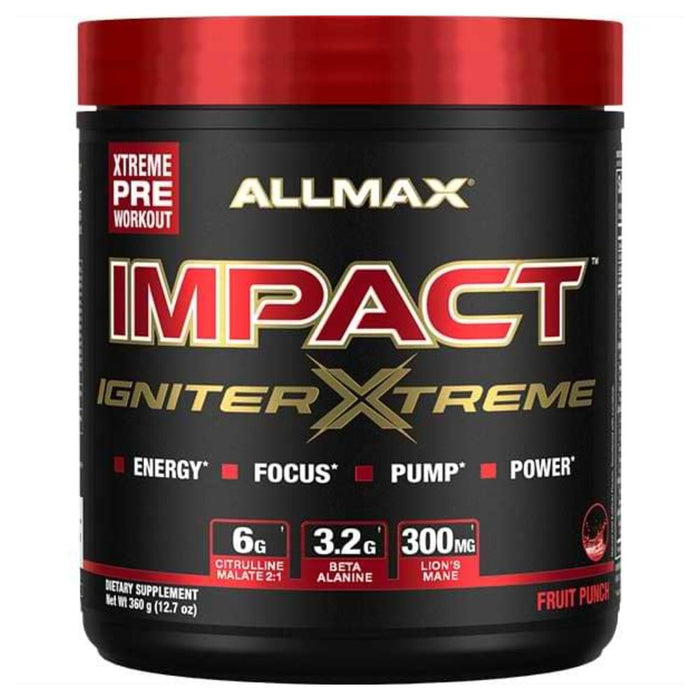 Allmax Nutrition Pre-Workouts Fruit Punch Allmax Impact Igniter Xtreme 20/40 Servings