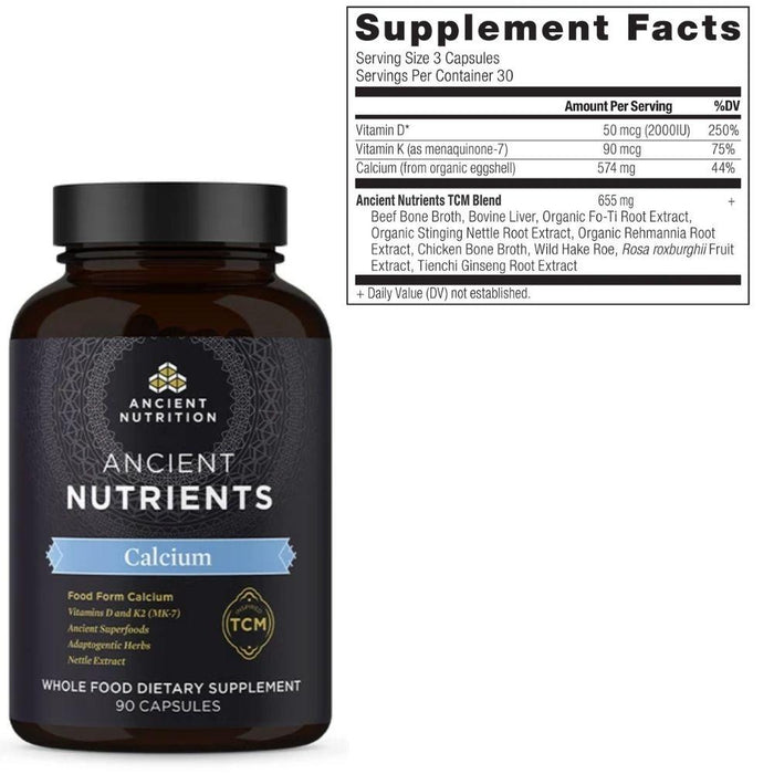 Ancient Nutrition Vitamins & Minerals Ancient Nutrition Nutrients Calcium 90 Capsules