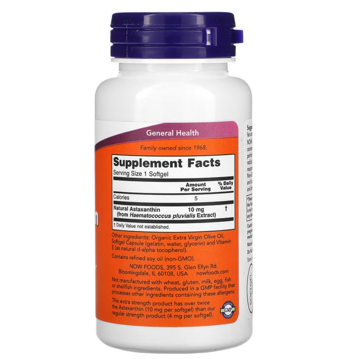 Now Foods Vitamins, Minerals, Herbs & More Now Foods Astaxanthin 10mg 60 Softgels