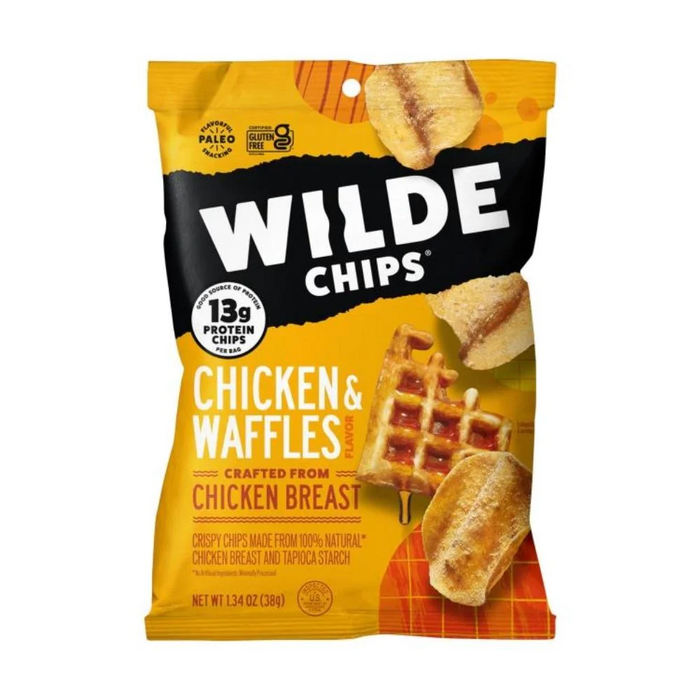 Wilde Foods Juices Chicken and Waffles Wilde Protein Chips 8 Box