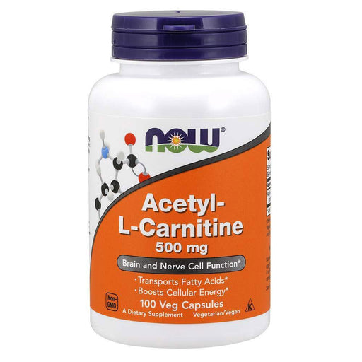 Now Foods Vitamins, Minerals, Herbs & More Now Foods Acetyl L-Carnitine 500mg 100 Veg Caps