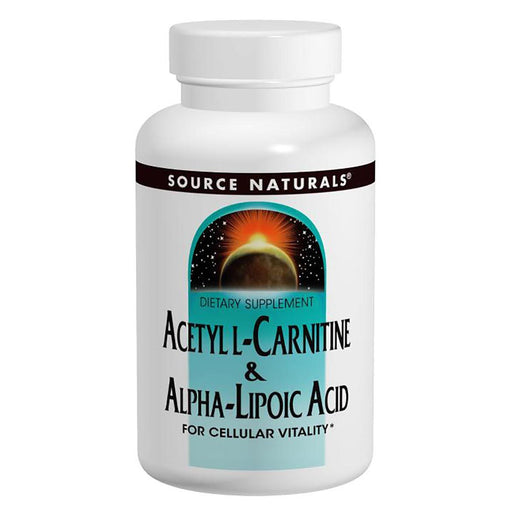 Source Naturals Vitamins, Minerals, Herbs & More Source Naturals Acetyl L-Carnitine and Alpha Lipoic Acid 650mg 60 Tabs