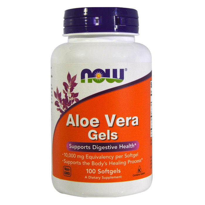 Now Foods Vitamins, Minerals, Herbs & More Now Foods Aloe Vera 10,000mg 100 Softgels (582157205548)