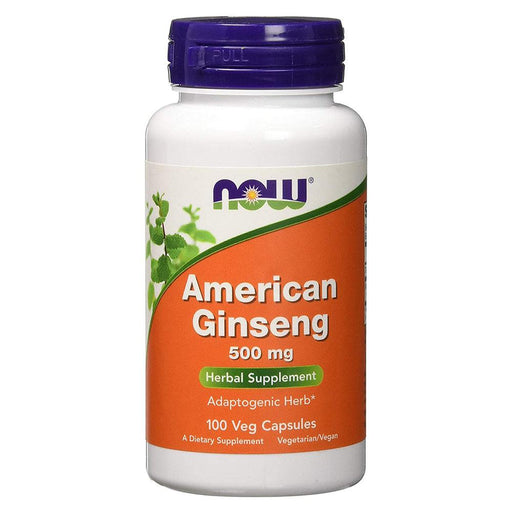 Now Foods Vitamins, Minerals, Herbs & More Now Foods American Ginseng 500mg 100 Capsules