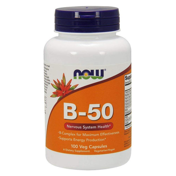 Now Foods Vitamins, Minerals, Herbs & More Now Foods B-50 Capsules 100 Capsules