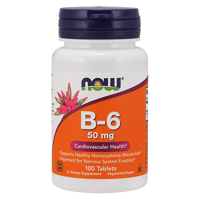 Now Foods Vitamins, Minerals, Herbs & More Now Foods B-6 50 Mg 100 Tablets