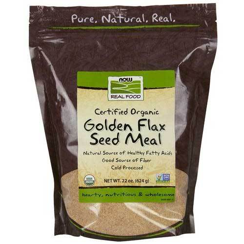 Now Foods Vitamins, Minerals, Herbs & More Now Foods Golden Flax Meal Organic 22 Oz (582283690028)