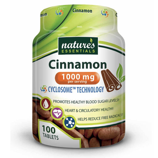 Nature's Essentials Vitamins, Minerals, Herbs & More Nature's Essentials Cinnamon 1000mg 100 Tablets (582591741996)