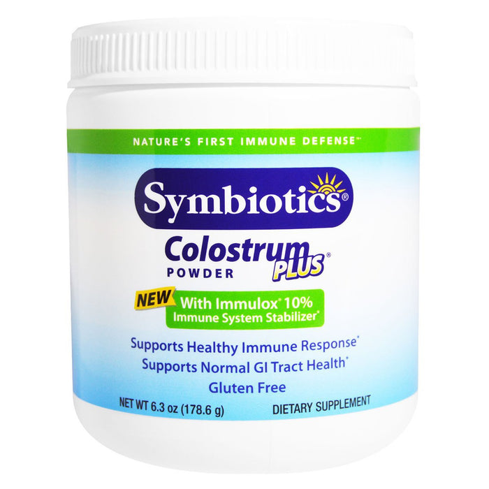 Symbiotics Sports Nutrition & More Symbiotics Colostrum Plus 100% Bovine Colostrum 180g (580679041068)