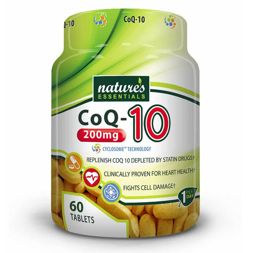 Nature's Essentials Vitamins, Minerals, Herbs & More Nature's Essentials CO-Q10 200mg 60 Tablets (582592135212)