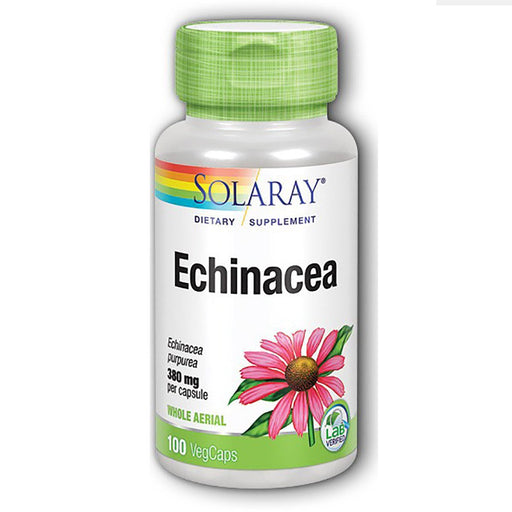 Solaray Vitamins, Minerals, Herbs & More Solaray Organic Echinacea Herb 380mg 100 Caps (580538138668)