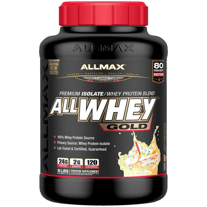 Allmax Nutrition Sports Nutrition & More Birthday Cake Allmax Nutrition AllWhey Gold 5 Lbs