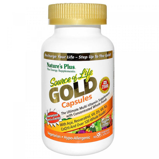 Nature's Plus Vitamins, Minerals, Herbs & More Nature's Plus Source of Life Gold 90 Vege Caps