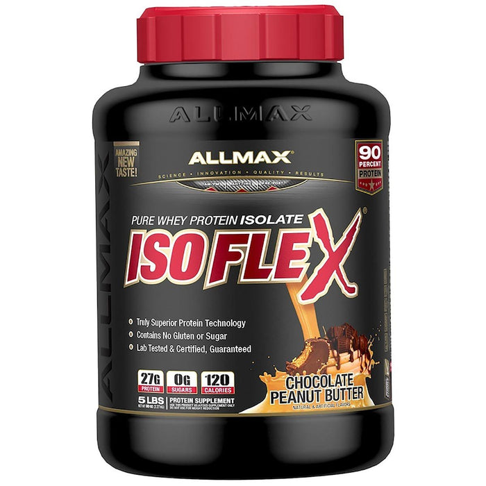 Allmax Nutrition Sports Nutrition & More Peanut Butter Chocolate Allmax Nutrition IsoFlex Protein Isolate 5 Lbs