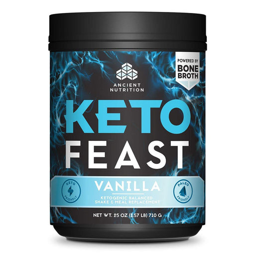 Ancient Nutrition Meal Replacement Powders Vanilla Ancient Nutrition Keto Feast 15 Servings (1392023076908)