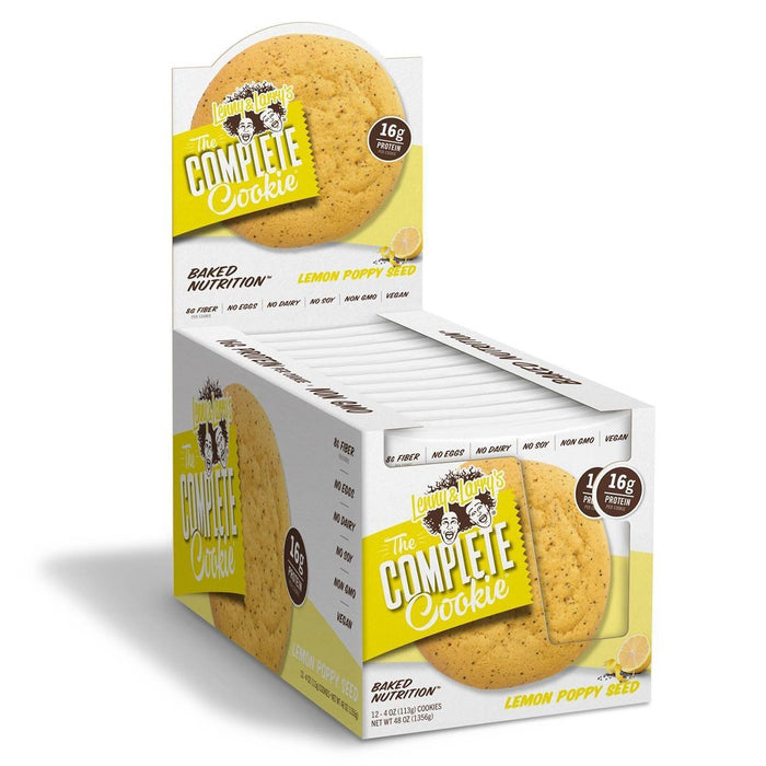 Lenny & Larry's Vitamins, Minerals, Herbs & More Lemon Poppyseed Lenny & Larry's Complete Cookie 12/Box