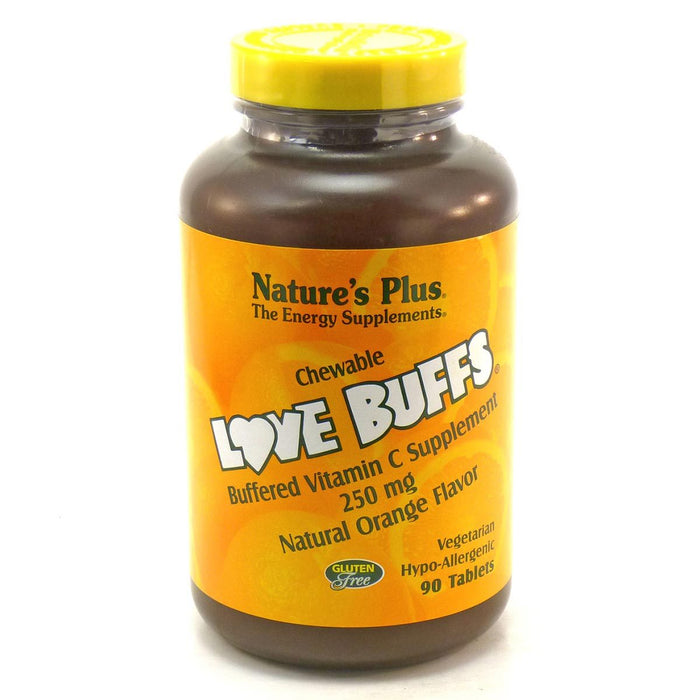 Nature's Plus Vitamins, Minerals, Herbs & More Nature's Plus Love Buffs Chewable Vitamin C 250mg 90 Tabs (580548821036)