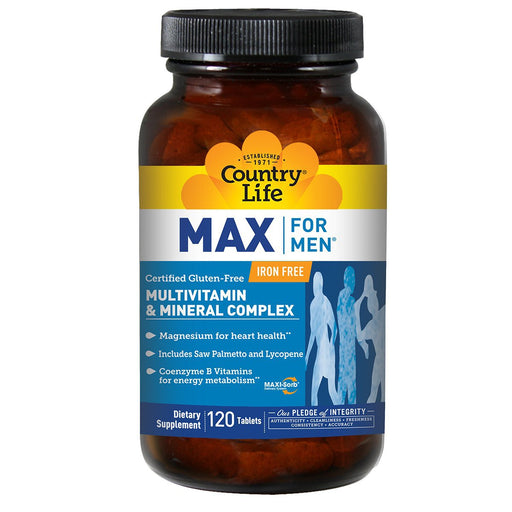 Country Life Vitamins, Minerals, Herbs & More Country Life Max for Men Time Released (2 Per Day) 120 tabs