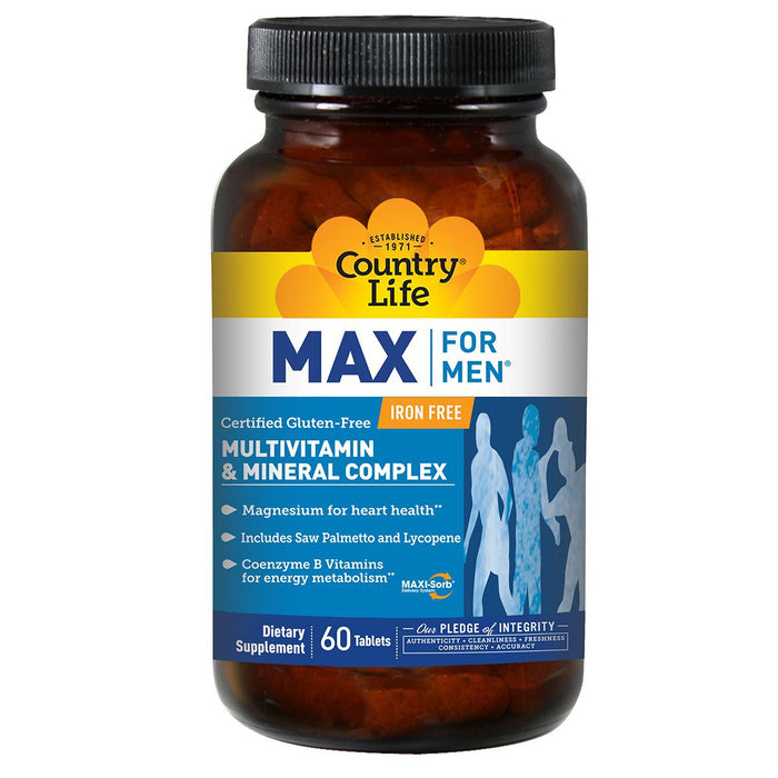 Country Life Vitamins, Minerals, Herbs & More Country Life Max for Men Time Released 60 tabs