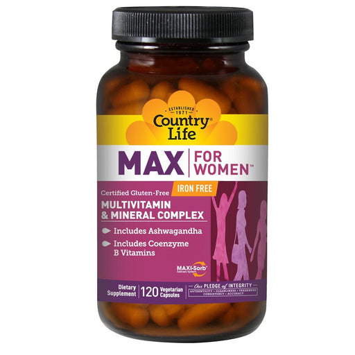 Country Life Vitamins, Minerals, Herbs & More Country Life Maxine Womens Multi No Iron 120 Vegi Caps