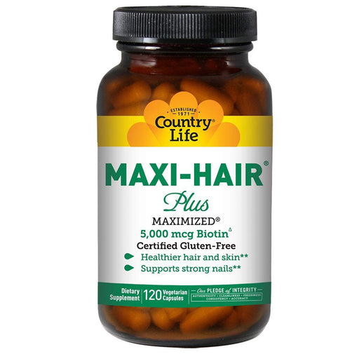 Country Life Vitamins, Minerals, Herbs & More Country Life Maxi-Hair Plus 120 Vege Caps