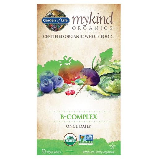 Garden of Life Vitamins, Minerals, Herbs & More Garden of Life Kind Organics B-Complex 30 Tabs