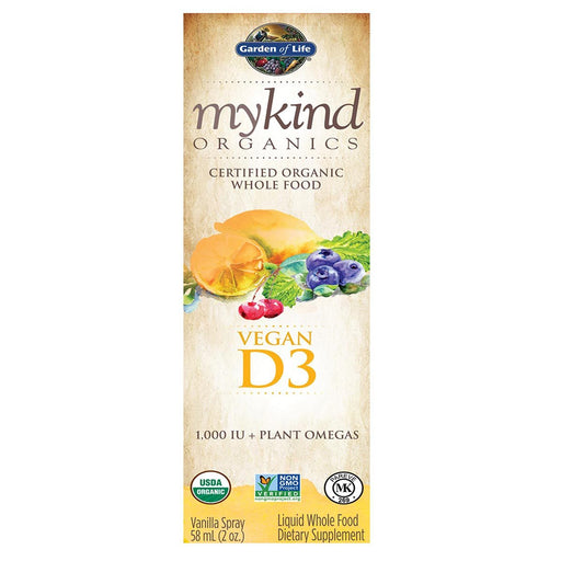 Garden of Life Vitamins, Minerals, Herbs & More MyKind Organics Vegan D3 (Non-GMO) Vanilla Spray 2 Oz