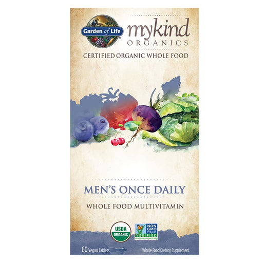 Garden of Life Vitamins, Minerals, Herbs & More MyKind Organics Men's Once Daily (Non-GMO) 60 Tabs