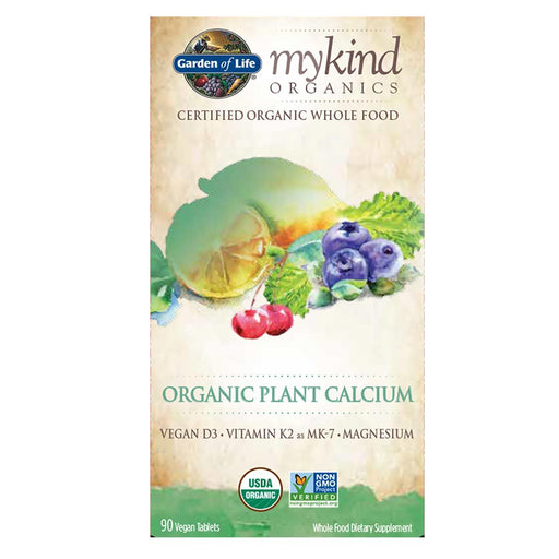 Garden of Life Vitamins, Minerals, Herbs & More MyKind Organics Non-GMO Plant Calcium 90 Tabs