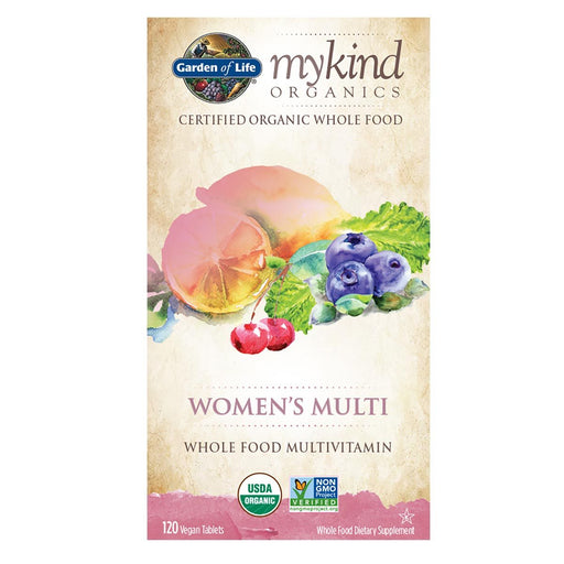 Garden of Life Vitamins, Minerals, Herbs & More MyKind Organics Women's Multi (Non-GMO) 120 Tabs