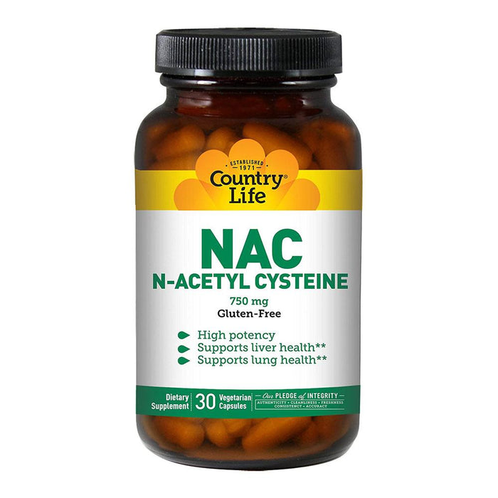 Country Life Specialty Health Products Country Life NAC 750mg 30 Capsules (4504218665075)