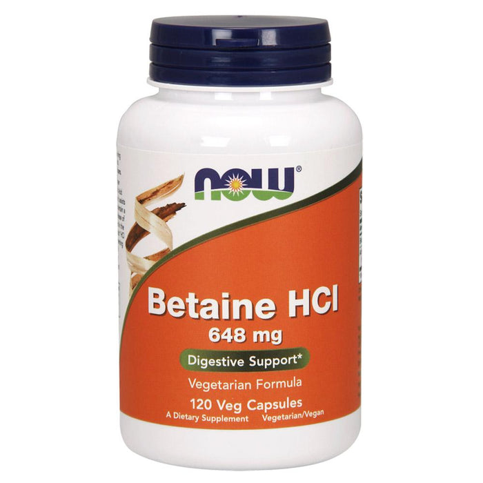 Now Foods Vitamins, Minerals, Herbs & More Now Foods Betaine HCl 648mg with 150mg of Pepsin 120 Caps