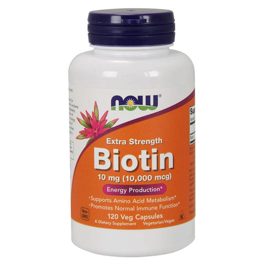 Now Foods Vitamins, Minerals, Herbs & More Now Foods Biotin 10 Mg Extra Strength 120 Vegetable Capsules (582156681260)