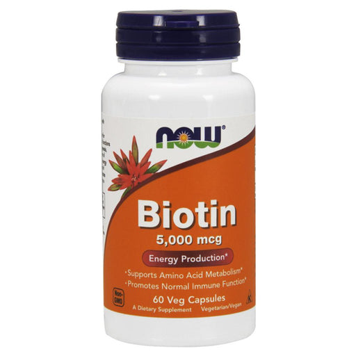 Now Foods Vitamins, Minerals, Herbs & More Now Foods Biotin 5000 Mcg 60 Vegetable Capsules