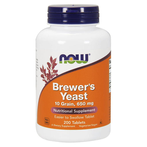 Now Foods Vitamins, Minerals, Herbs & More Now Foods Brewers Yeast 10 Grain 200 Tablets