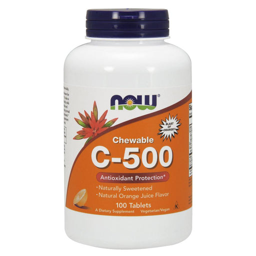 Now Foods Vitamins, Minerals, Herbs & More Now Foods C-500 Chewables Orange 100 Tablets (582181257260)