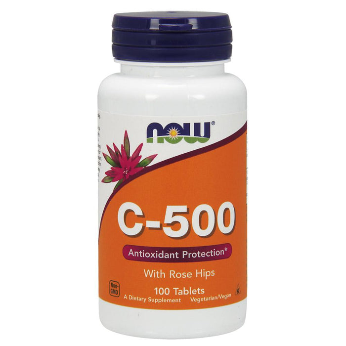 Now Foods Vitamins, Minerals, Herbs & More Now Foods C-500 w/ Rose Hip 100 Tablets