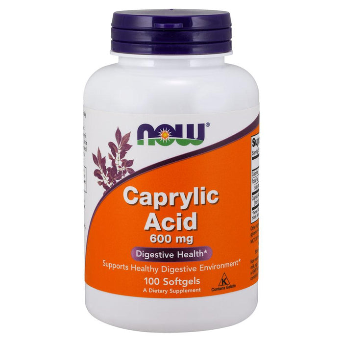 Now Foods Vitamins, Minerals, Herbs & More Now Foods Caprylic Acid 600 Mg 100 Softgels (582231949356)