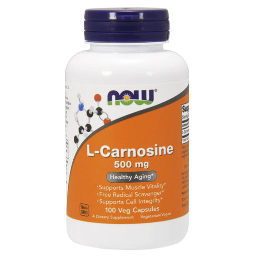 Now Foods Vitamins, Minerals, Herbs & More Now Foods Carnosine 500mg 100 Vege Caps (582314033196)