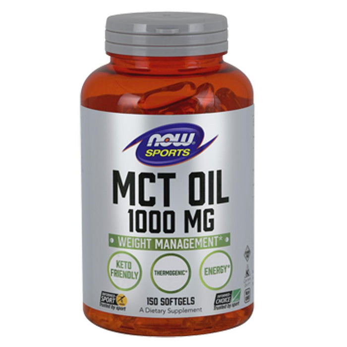 Now Foods Vitamins, Minerals, Herbs & More Now Foods MCT Oil 1000mg 150 Softgels (581674139692)