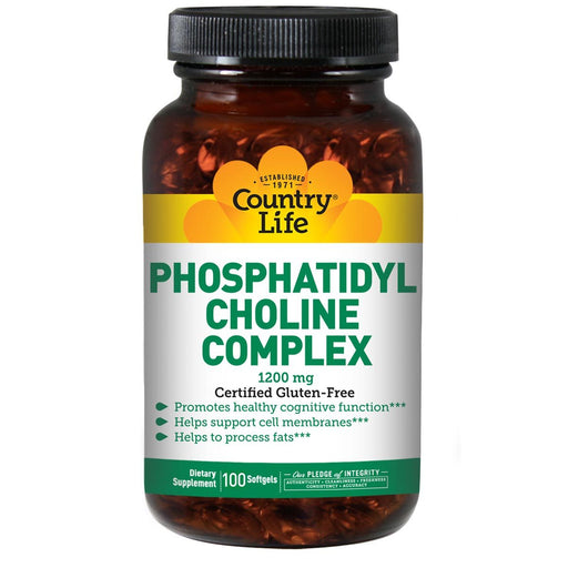 Country Life Vitamins, Minerals, Herbs & More Country Life Phosphatidyl Choline 1200mg 100 SoftGels (580635426860)