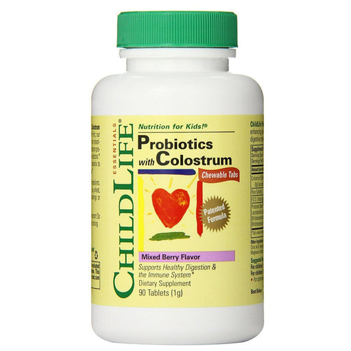 ChildLife Vitamins, Minerals, Herbs & More ChildLife Probiotics Plus Colostrum Mixed Berry 90 Chews (582074728492)