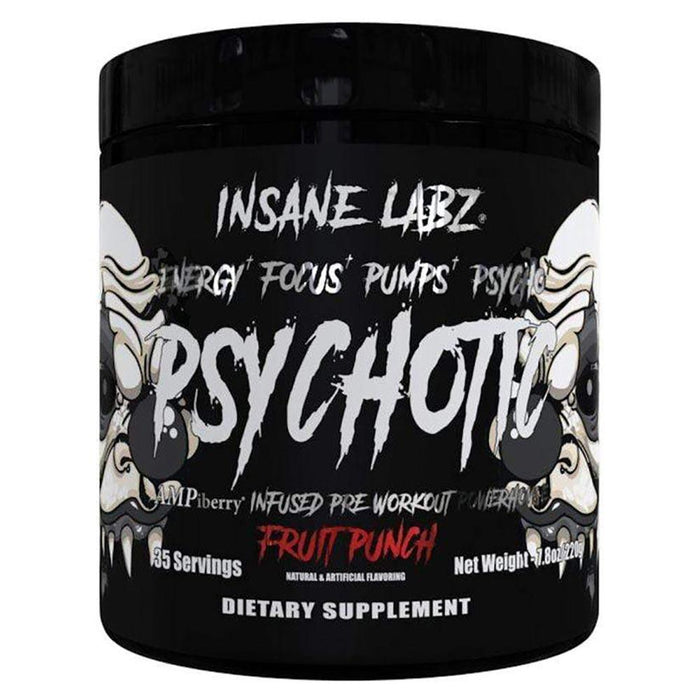 Insane Labz Pre-Workouts Fruit Punch Insane Labz Psychotic Black 35 Servings