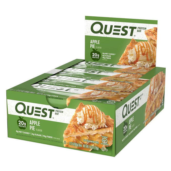 Quest Nutrition Sports Nutrition & More Apple Pie Quest Nutrition Quest Bar Protein Bar 12/Box