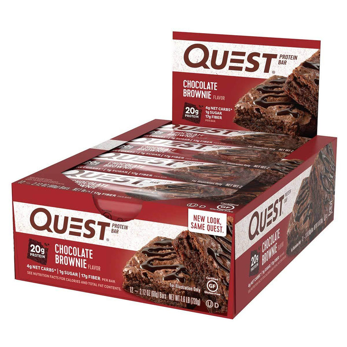 Quest Nutrition Sports Nutrition & More Chocolate Brownie Quest Nutrition Quest Bar Protein Bar 12/Box