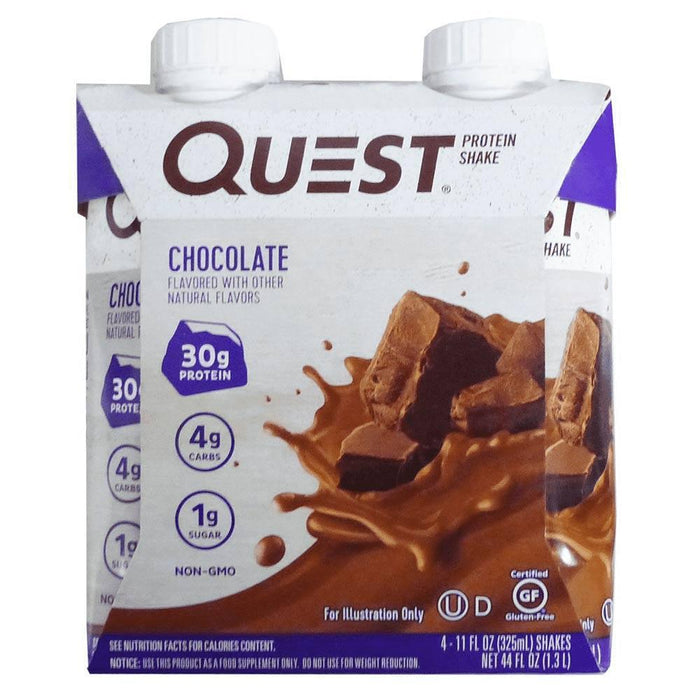 Quest Nutrition Drinks Chocolate Quest Nutrition Protein Shakes 4/Pack (4180268580908)